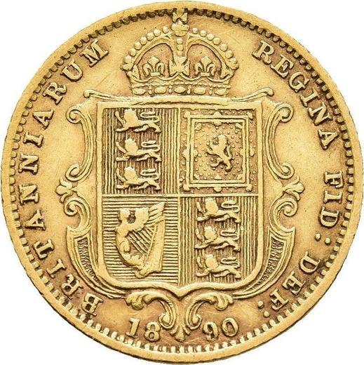 Reverse Half Sovereign 1890 JEB "Jubilee Head" - Gold Coin Value - United Kingdom, Victoria