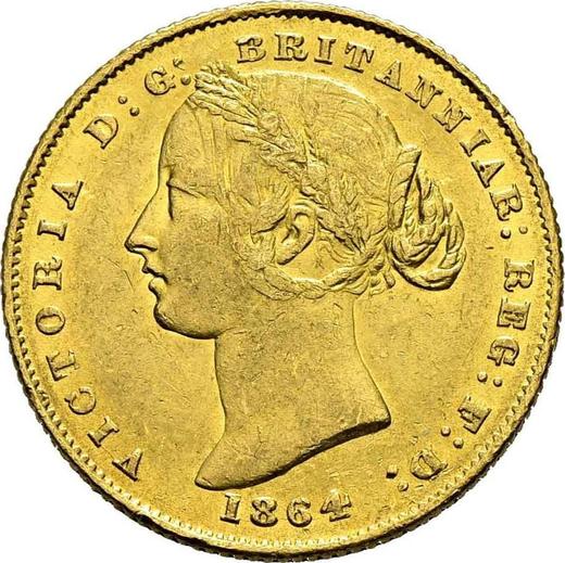 Obverse Sovereign 1864 - Gold Coin Value - Australia, Victoria