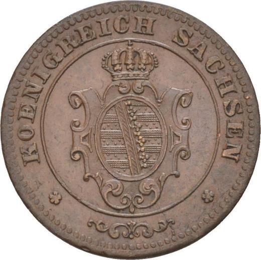 Obverse 1 Pfennig 1862 B - Coin Value - Saxony-Albertine, John