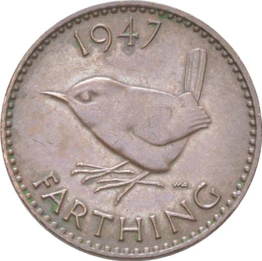Revers 1 Farthing 1947 HP - Münze Wert - Großbritannien, Georg VI