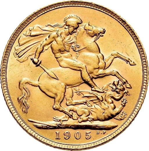 Reverse Sovereign 1905 - Gold Coin Value - United Kingdom, Edward VII