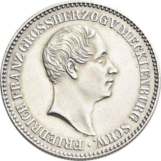 Obverse 2/3 Thaler 1845 - Silver Coin Value - Mecklenburg-Schwerin, Frederick Francis II