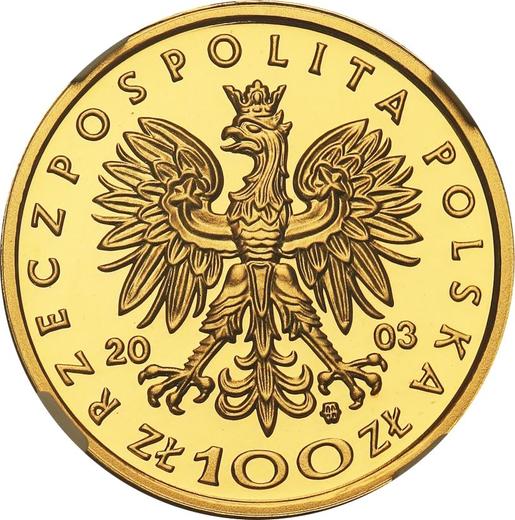 Obverse 100 Zlotych 2003 MW ET "Stanislaw I Leszczynski" - Gold Coin Value - Poland, III Republic after denomination