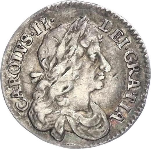 Obverse Fourpence (Groat) 1677 - Silver Coin Value - United Kingdom, Charles II