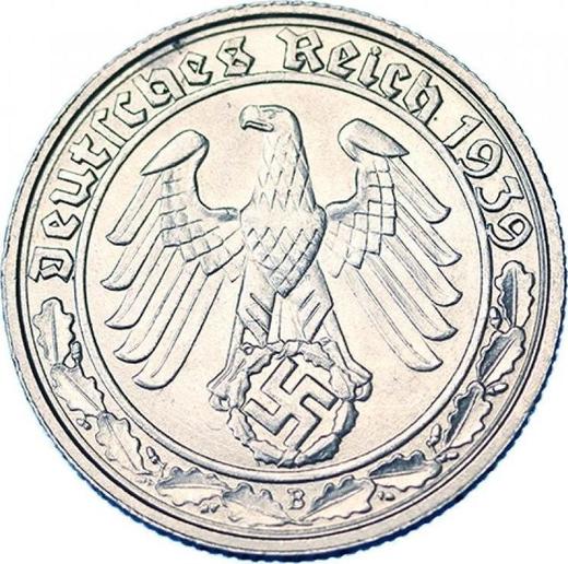 Reverse 50 Reichspfennig 1939 B "Type 1938-1939" -  Coin Value - Germany, Third Reich