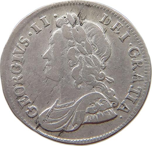 Obverse Fourpence (Groat) 1739 - Silver Coin Value - United Kingdom, George II