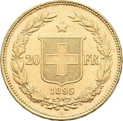 Revers 20 Franken 1895 B - Goldmünze Wert - Schweiz, Konföderation