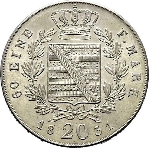 Reverse 20 Kreuzer 1831 - Silver Coin Value - Saxe-Coburg and Gotha, Ernest I