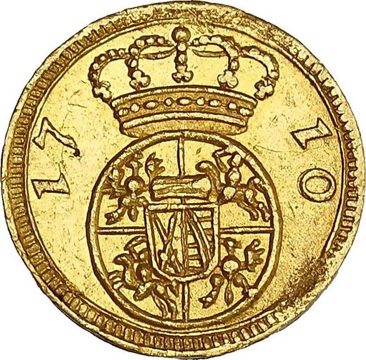 Reverse 1/4 Ducat 1710 "The Return of the Polish Throne 1710" - Gold Coin Value - Poland, Augustus II