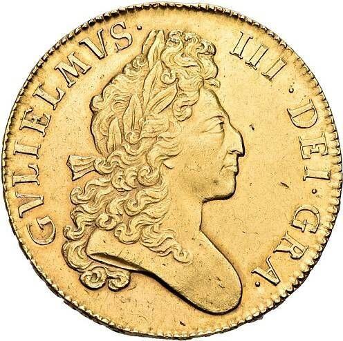 Obverse Five guineas 1700 "First laureated bust" - Gold Coin Value - United Kingdom, William III