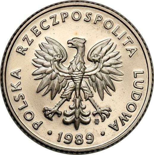 Obverse Pattern 10 Zlotych 1989 MW Nickel - Coin Value - Poland, Peoples Republic