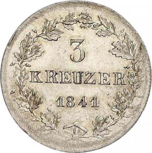 Rewers monety - 3 krajcary 1841 - cena srebrnej monety - Hohenzollern-Sigmaringen, Karol