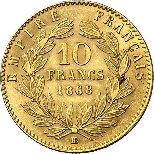 Reverse 10 Francs 1868 BB "Type 1861-1868" - Gold Coin Value - France, Napoleon III