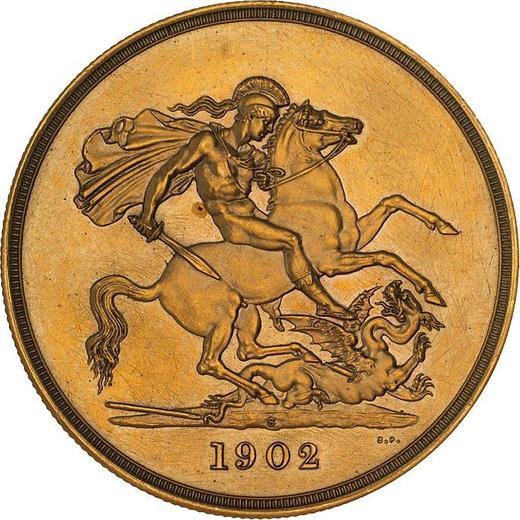 Reverse Five Pounds 1902 S - Gold Coin Value - Australia, Edward VII