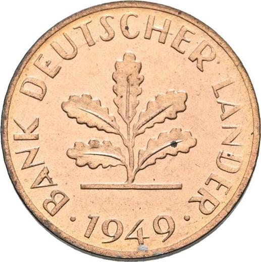 Reverso 1 Pfennig 1949 D "Bank deutscher Länder" - valor de la moneda - Alemania, RFA