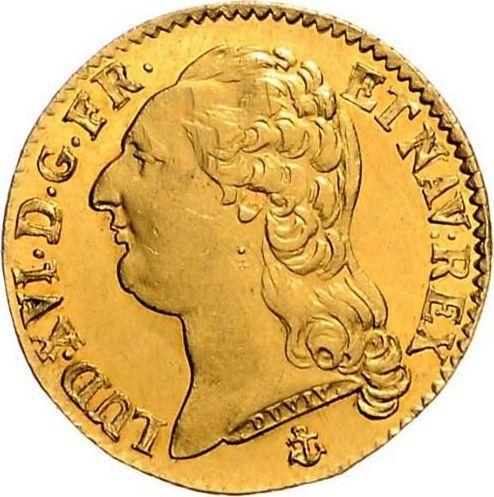 Obverse Louis d'Or 1786 H - Gold Coin Value - France, Louis XVI