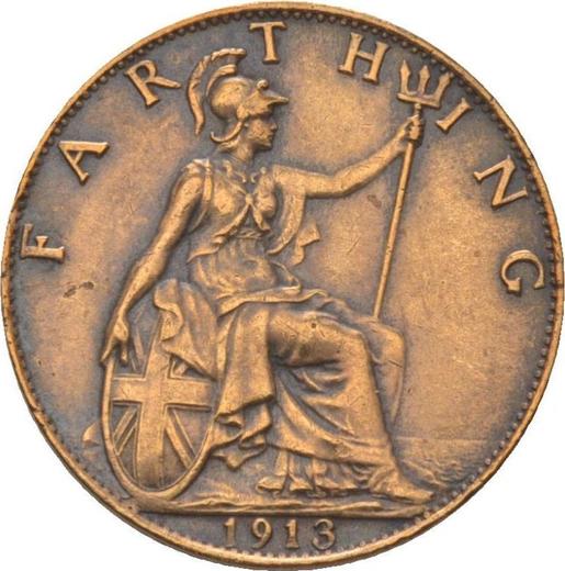 Reverse Farthing 1913 -  Coin Value - United Kingdom, George V