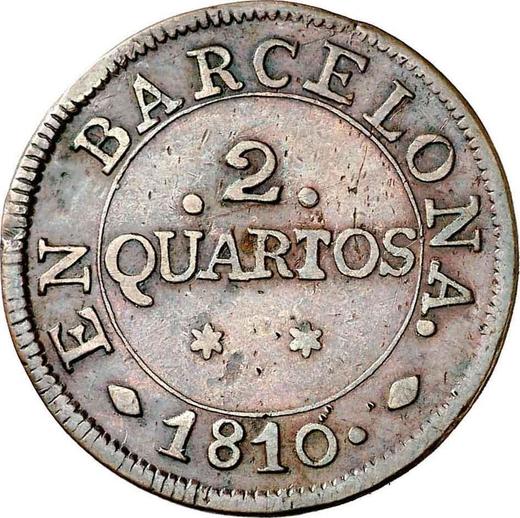 Reverse 2 Cuartos 1810 -  Coin Value - Spain, Joseph Bonaparte