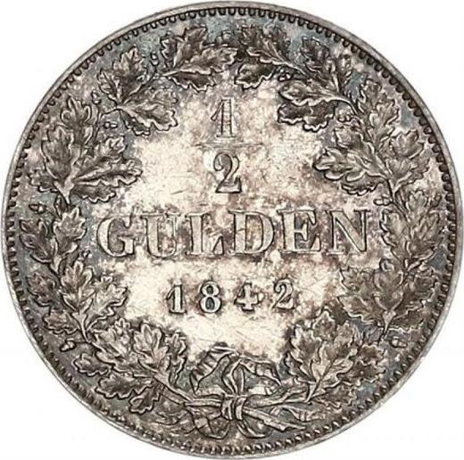 Reverse 1/2 Gulden 1842 - Silver Coin Value - Hohenzollern-Hechingen, Constantine