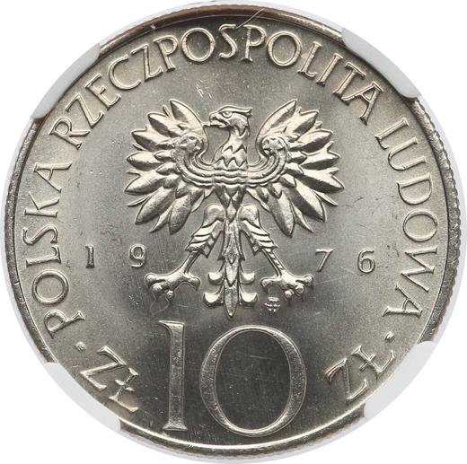 Obverse 10 Zlotych 1976 MW AJ "200th Birthday of Adam Mickiewicz" -  Coin Value - Poland, Peoples Republic