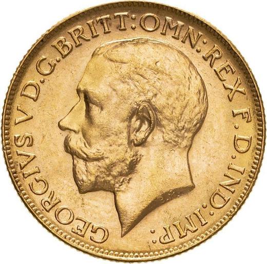 Obverse Sovereign 1926 P - Gold Coin Value - Australia, George V