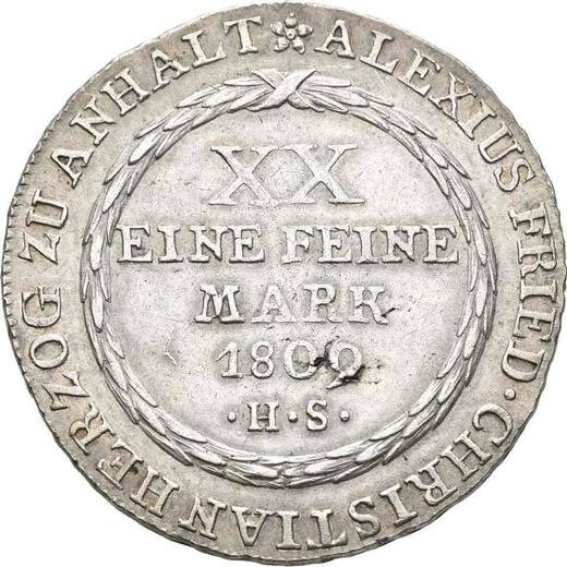Reverse Gulden 1809 HS - Silver Coin Value - Anhalt-Bernburg, Alexius Frederick Christian