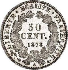 Revers 50 Centime 1878 A "Typ 1871-1895" - Silbermünze Wert - Frankreich, Dritte Republik