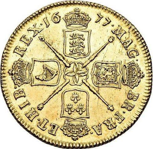 Reverse Two guinea 1677 "Second laureate bust" - Gold Coin Value - United Kingdom, Charles II