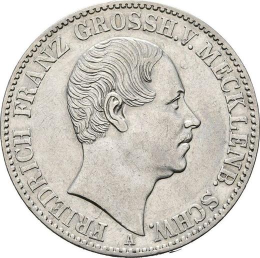 Аверс монеты - Талер 1848 года A - цена серебряной монеты - Мекленбург-Шверин, Фридрих Франц II