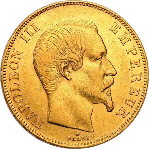 Obverse 50 Francs 1858 BB "Type 1855-1860" - Gold Coin Value - France, Napoleon III