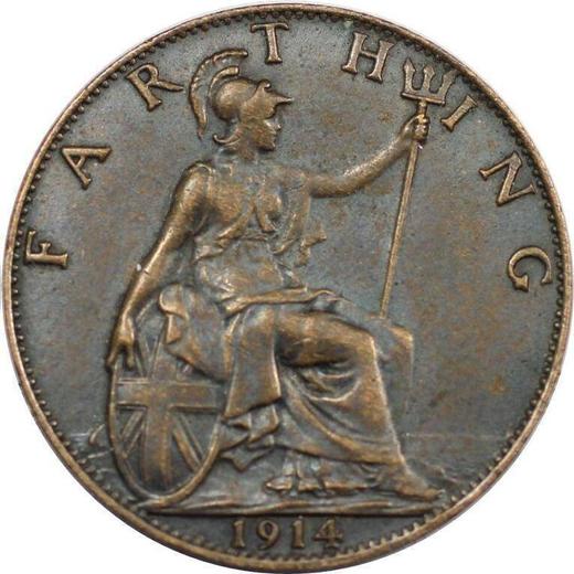 Reverse Farthing 1914 -  Coin Value - United Kingdom, George V