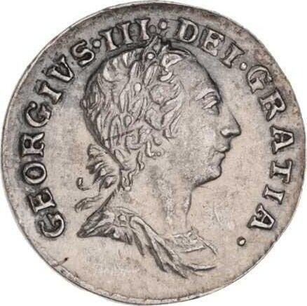 Anverso Penique 1784 - valor de la moneda de plata - Gran Bretaña, Jorge III