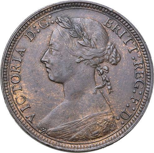 Аверс монеты - 1/2 пенни 1889 года - цена монеты - Великобритания, Виктория