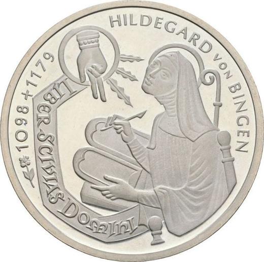 Avers 10 Mark 1998 G "Hildegard von Bingen" - Silbermünze Wert - Deutschland, BRD