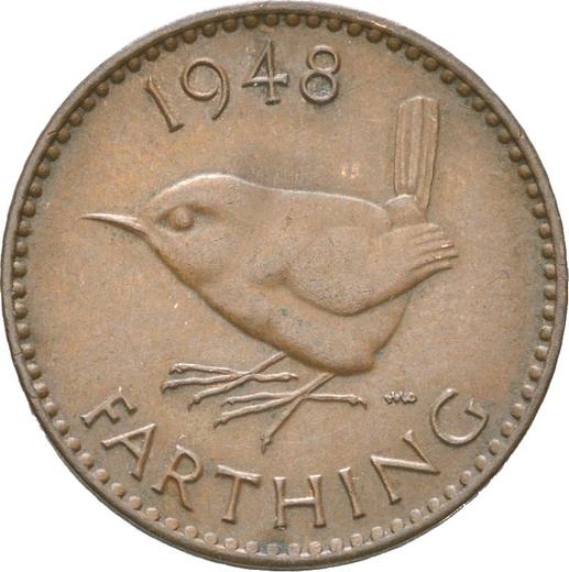 Revers 1 Farthing 1948 HP - Münze Wert - Großbritannien, Georg VI