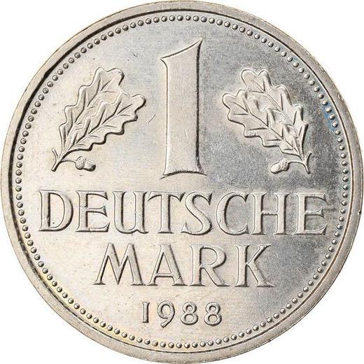 Obverse 1 Mark 1988 G - Coin Value - Germany, FRG