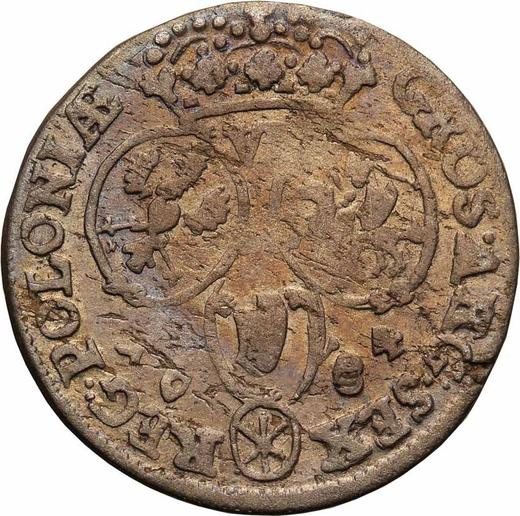 Revers 6 Gröscher 1684 SVP "Typ 1677-1687" Ovale Wappen - Silbermünze Wert - Polen, Johann III Sobieski