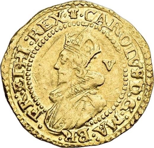 Obverse Crown no date (1625-1642) "Second bust" "CR" - Gold Coin Value - United Kingdom, Charles I