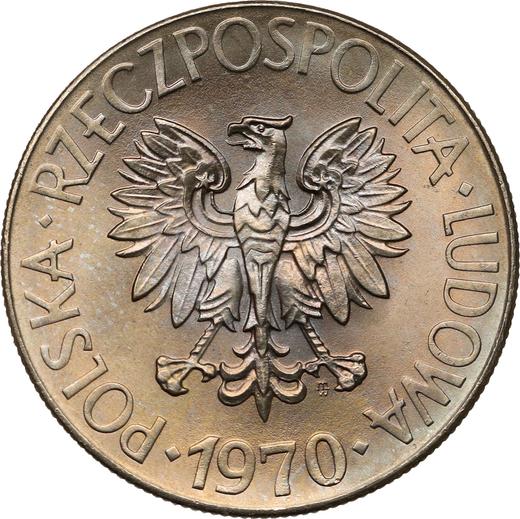 Obverse 10 Zlotych 1970 MW "200th Anniversary of the Death of Tadeusz Kosciuszko" - Coin Value - Poland, Peoples Republic