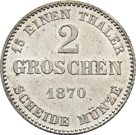 Reverse 2 Groschen 1870 B - Silver Coin Value - Saxe-Coburg and Gotha, Ernest II