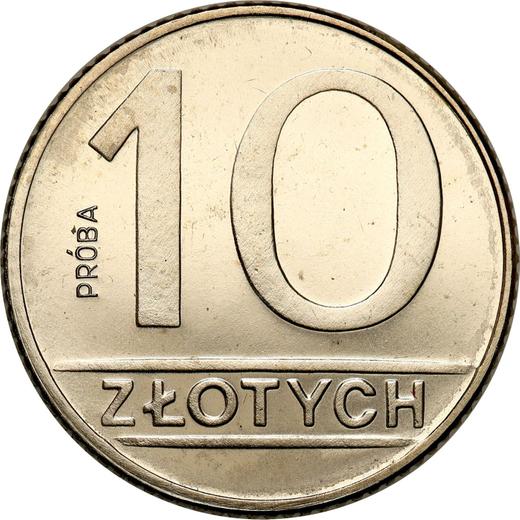 Reverse Pattern 10 Zlotych 1989 MW Nickel - Coin Value - Poland, Peoples Republic