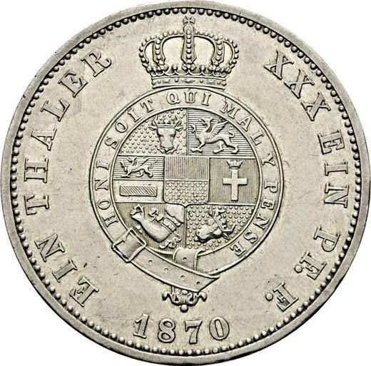 Reverse Thaler 1870 A - Silver Coin Value - Mecklenburg-Strelitz, Frederick William