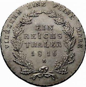 Reverse Thaler 1816 B "Type 1809-1816" - Silver Coin Value - Prussia, Frederick William III