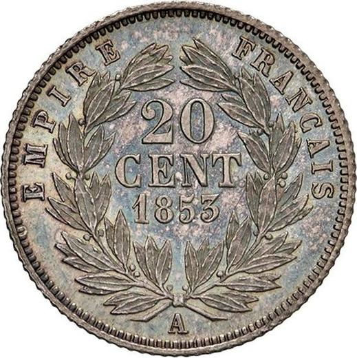 Reverse 20 Centimes 1853 A "Type 1853-1863" - Silver Coin Value - France, Napoleon III