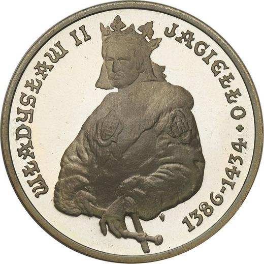 Revers 5000 Zlotych 1989 MW SW "Wladyslaw II. Jagiełło" Silber Halbfigur - Silbermünze Wert - Polen, Volksrepublik Polen