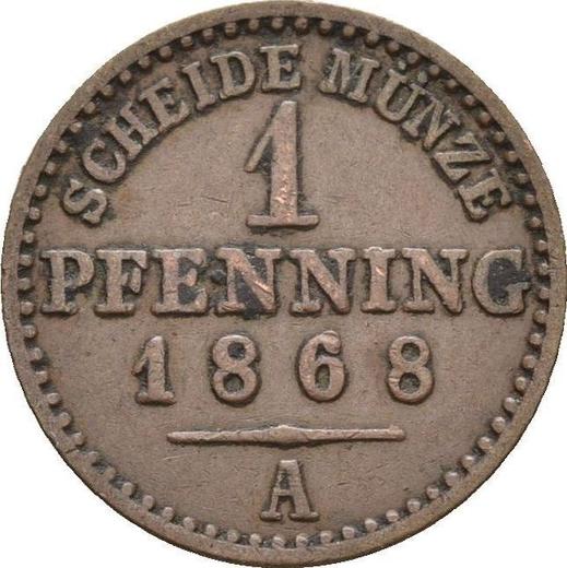Reverse 1 Pfennig 1868 A - Coin Value - Prussia, William I