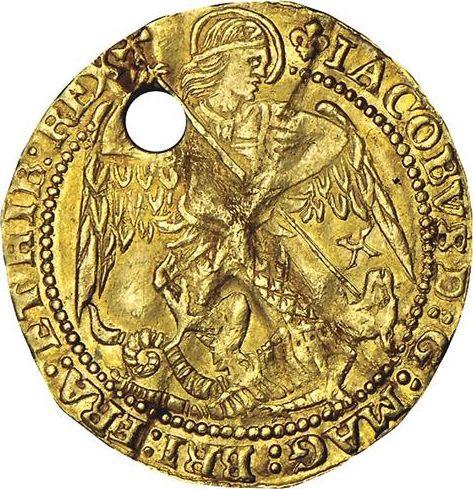 Obverse Angel no date (1619-1625) "Third coinage" Hole - Gold Coin Value - United Kingdom, James I