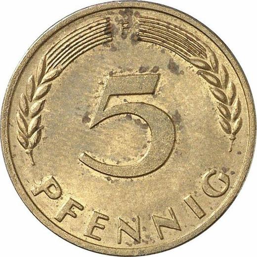 Obverse 5 Pfennig 1970 F - Coin Value - Germany, FRG