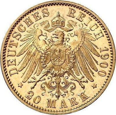 Reverse 20 Mark 1900 D "Saxe-Meiningen" - Gold Coin Value - Germany, German Empire