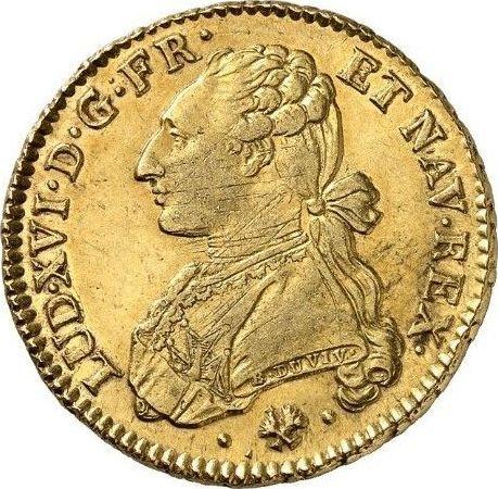 Obverse Double Louis d'Or 1775 L - Gold Coin Value - France, Louis XVI